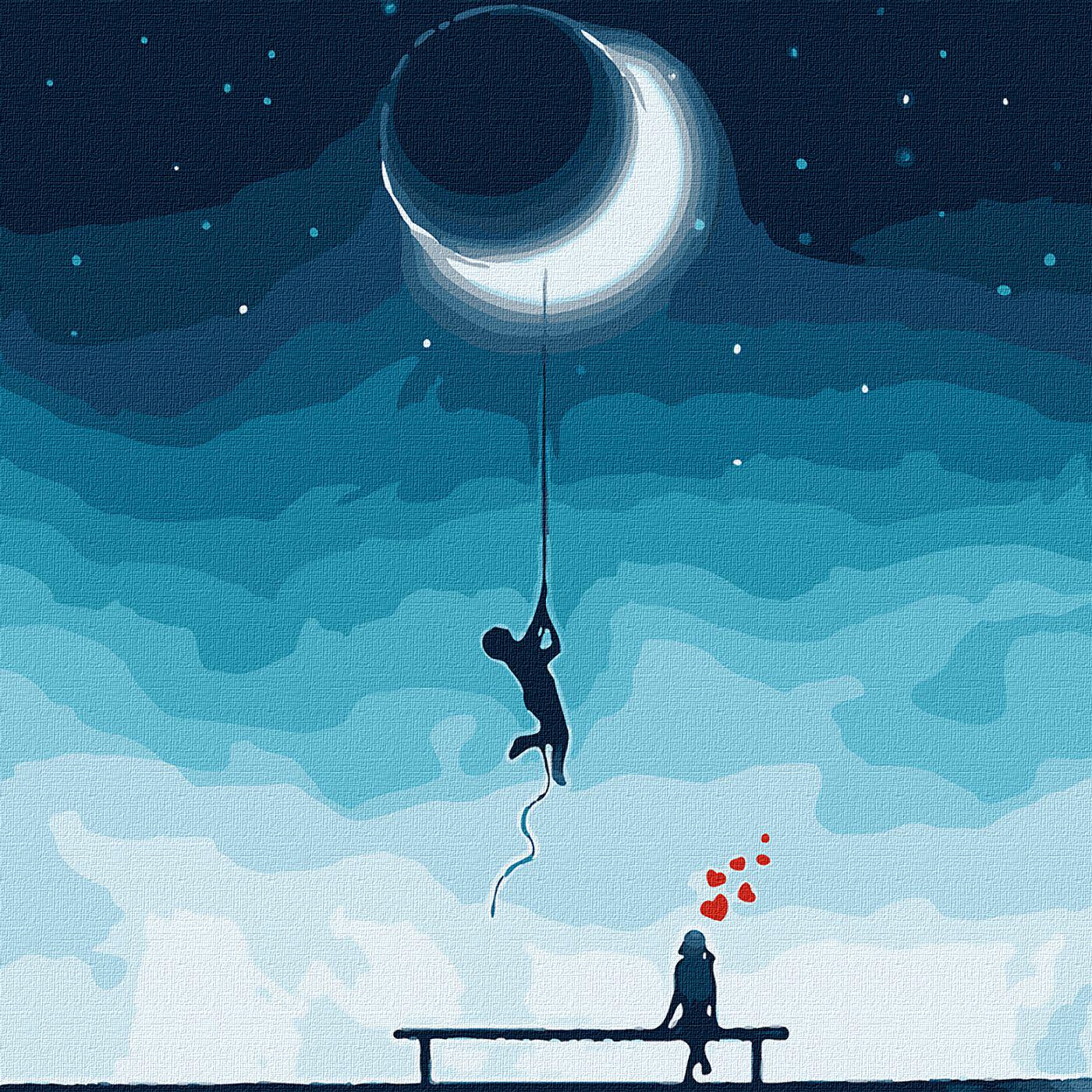 Картина по номерам Идейка Для тебя – луна с неба 50x50 см (Id-KHO5042)