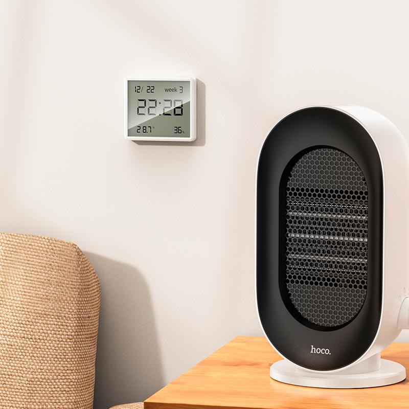 Термо-гигрометр электронный Hoco HX41 с часами White (26938260) - фото 8