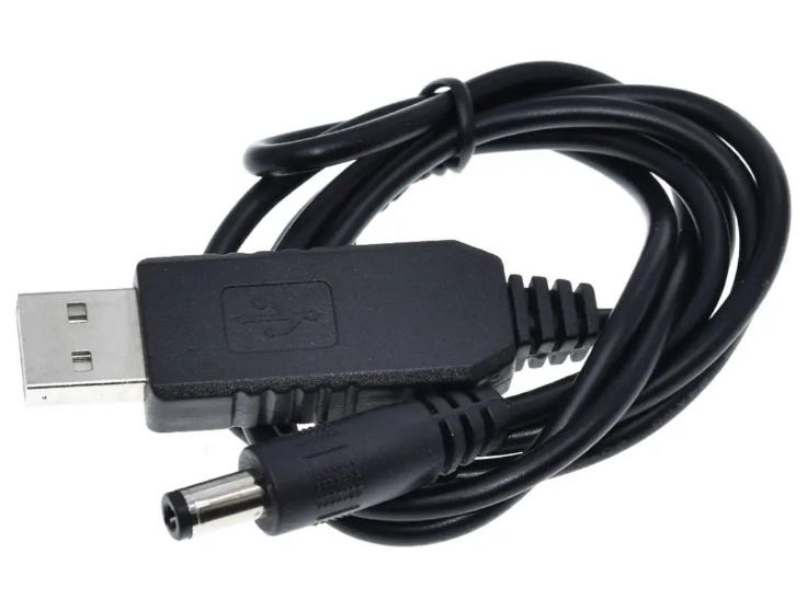 Кабель USB-DC для роутера USB-DC 9 V 5,5x2,1 мм Черный (0590)