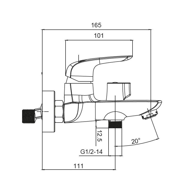 Смеситель для ванны KOER KB-40008-05 Черный (KR3473) - фото 2