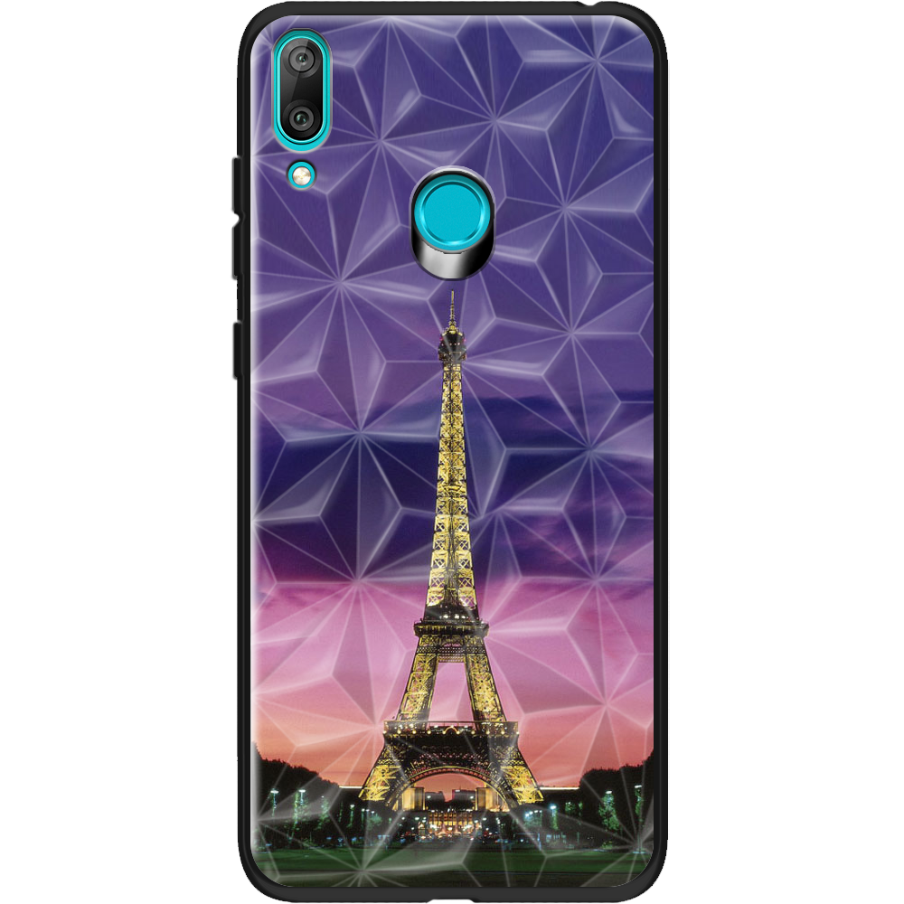 Чехол Boxface Huawei Y7 2019 Полночь в Париже Черный силикон с призмой (36044-up964-37853)