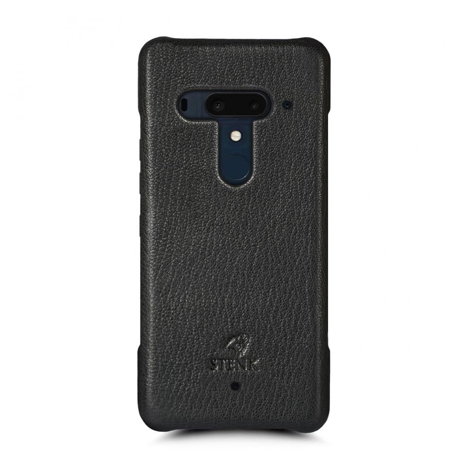 Кожаная накладка Stenk Cover для HTC U12 Plus Черный (69249)
