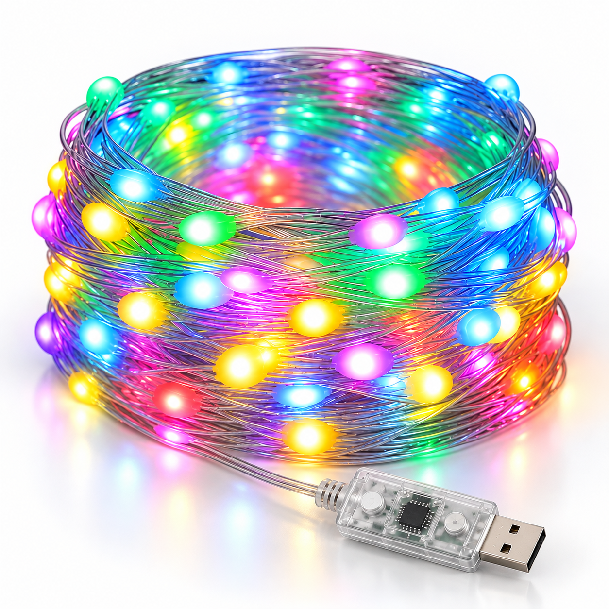 Смарт-гирлянда LED RGB Прозрачный (163379)