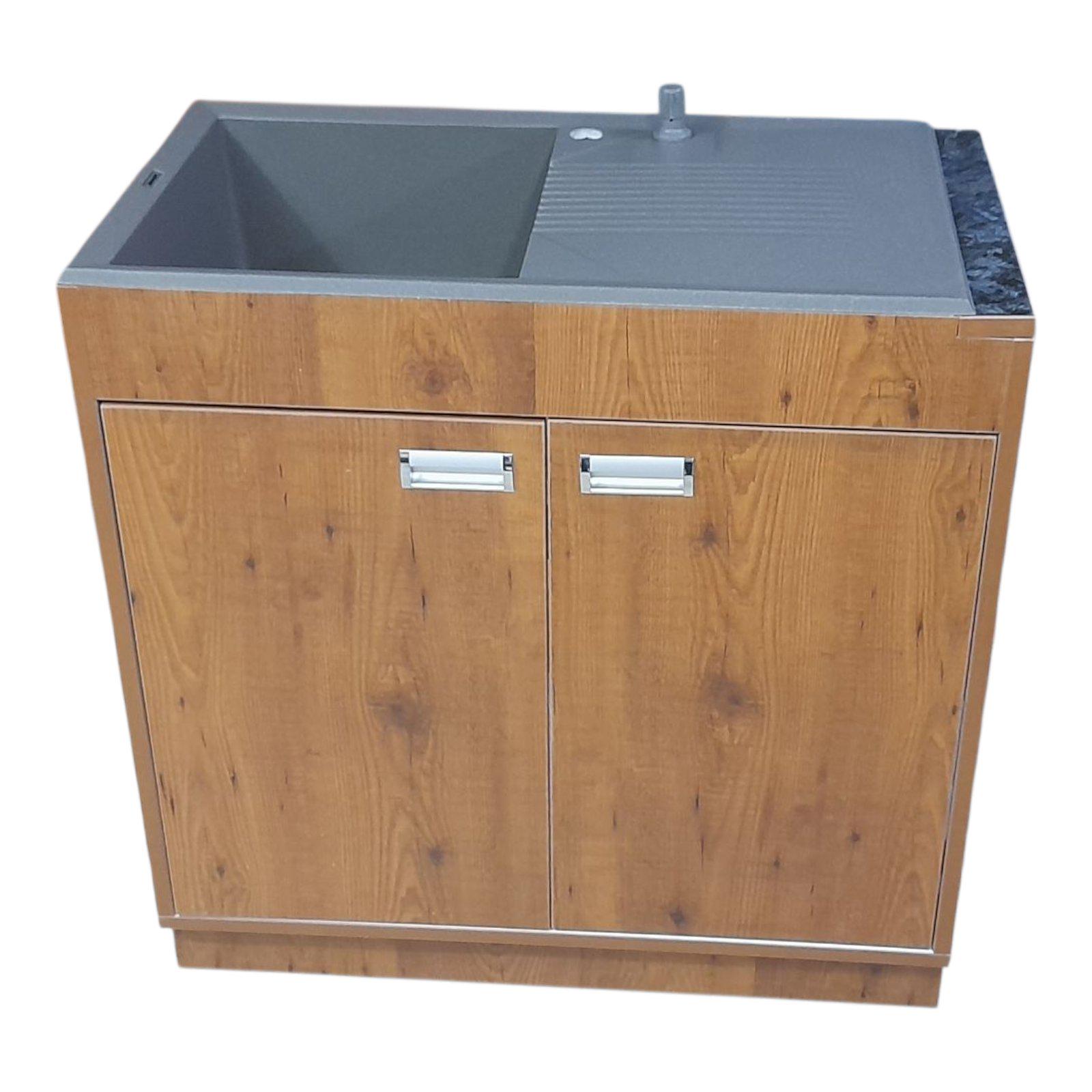 Тумба кухонна пластикова Mikola-M із покриттям HPL 3169 мат з кам'яною мийкою Адамант 90 см (2413) - фото 9 Тумба кухонна пластикова Mikola-M із покриттям HPL 3169 мат з кам'яною мийкою Адамант 90 см (2413) - фото 9