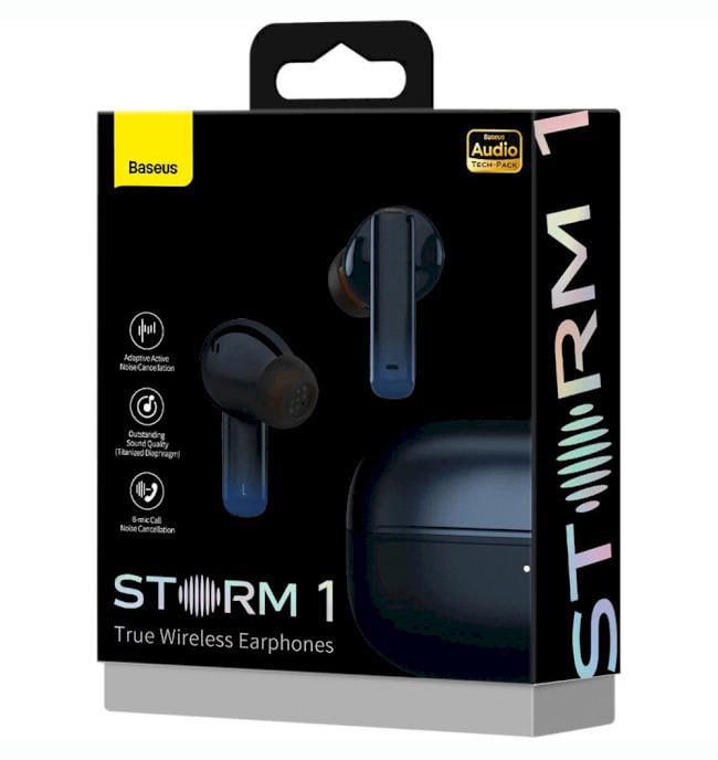 Наушники беспроводные BASEUS True Wireless Earphones Storm 1 Bluetooth Черный (260418) - фото 7