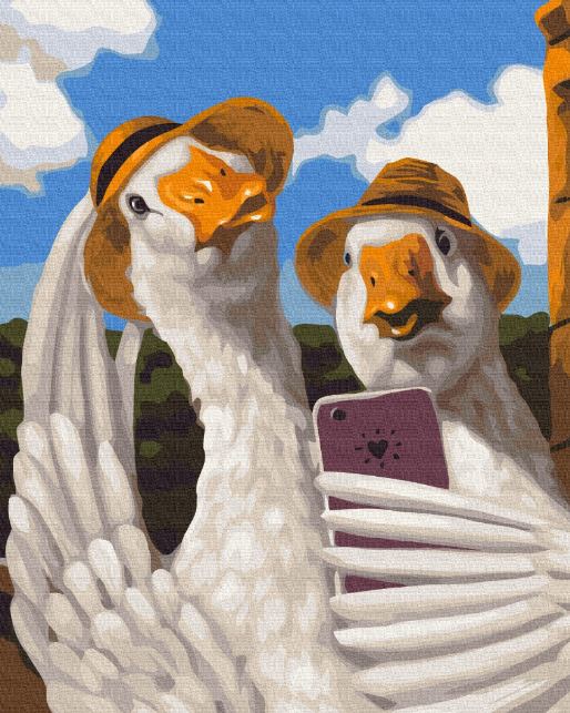 Картина по номерам BrushMe Селфи уточек 40х50 см (BS53505)