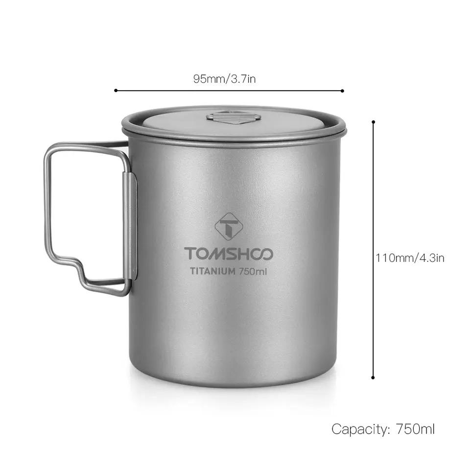 Кухоль титановий TOMSHOO Titanium 750 мл (Y5744) - фото 3 Кухоль титановий TOMSHOO Titanium 750 мл (Y5744) - фото 3