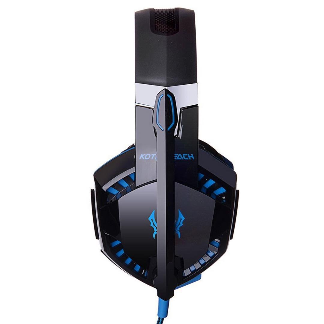 Наушники игровые Kotion Each G2000 Pro Gaming Headset с микрофоном и подсветкой Black/Blue - фото 4