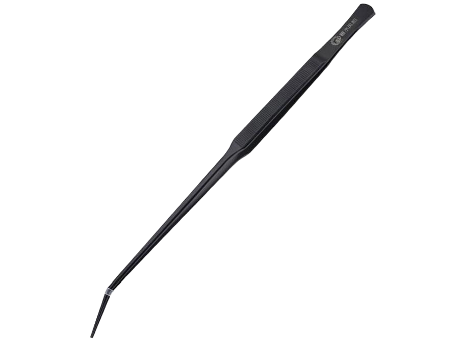 Пінцет вигнутий BSFH Professional Black 25 см (BSFH-TW-CU)