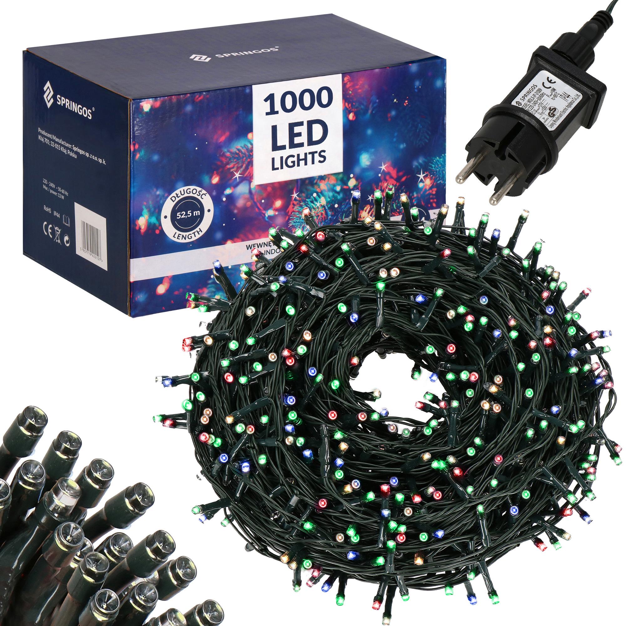 Гірлянда Springos вулична/зовнішня 1000 LED 50 м Mix (CL1002)