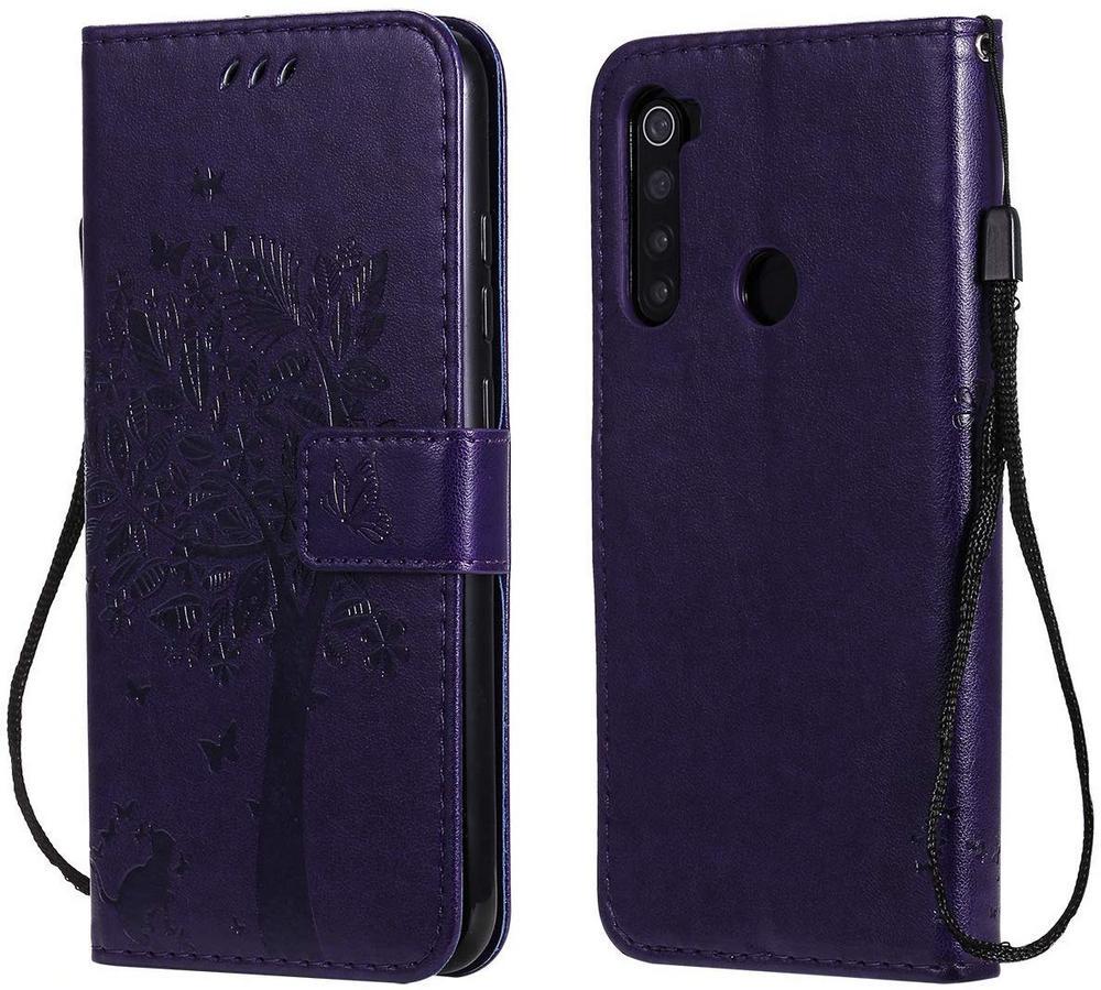 Чехол для Xiaomi Redmi Note 8T (рисунок кот и дерево) Violet (10159-2F)