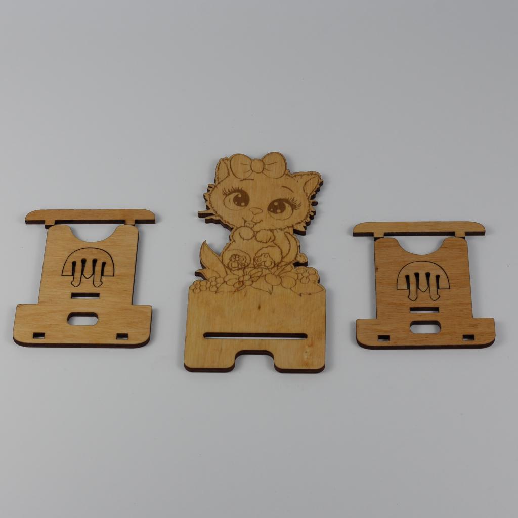 Підставка-тримач для телефону з дерева 20 (03020013) - фото 3 Підставка-тримач для телефону з дерева 20 (03020013) - фото 3