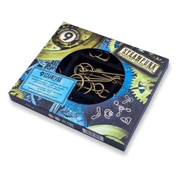 Набір металевих головоломок Eureka 9 Steampunk Puzzles Gray set (473207) - фото 5