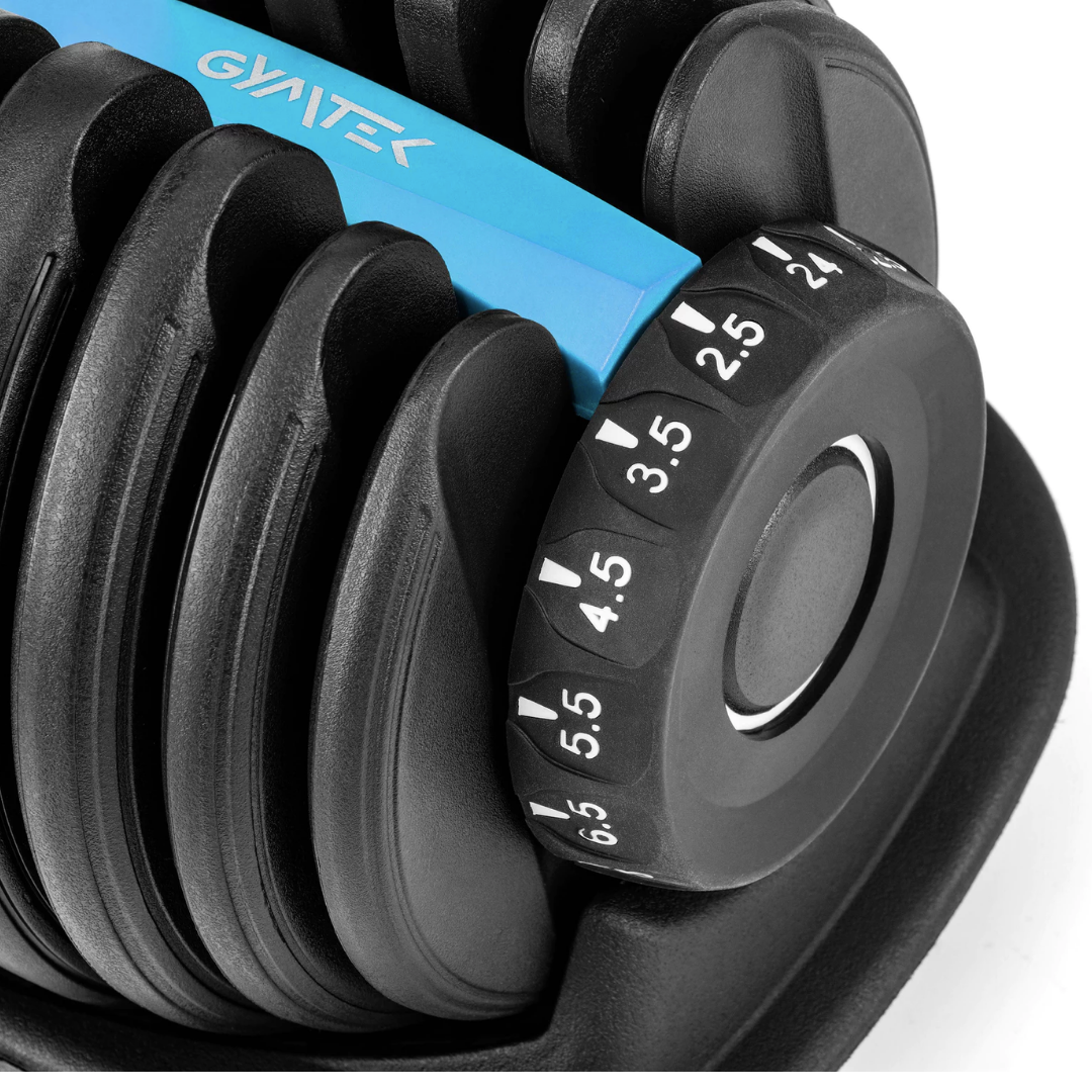 Гантель розбірна регульована Gymtek 2,5-24 кг Синій - фото 7 Гантель розбірна регульована Gymtek 2,5-24 кг Синій - фото 7