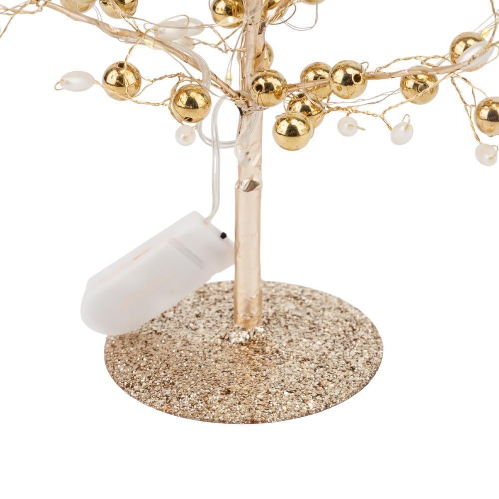 Дерево декоративное с подсветкой Сияние золота 40 см - фото 4 Дерево декоративное с подсветкой Сияние золота 40 см - фото 4