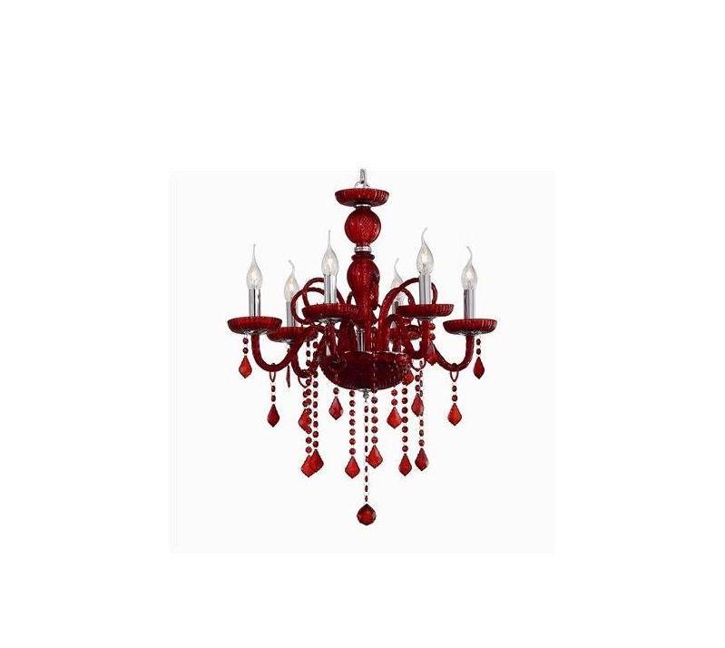 Люстра Ideal Lux Giudecca Sp6 Rosso (027418) Люстра Ideal Lux Giudecca Sp6 Rosso (027418)