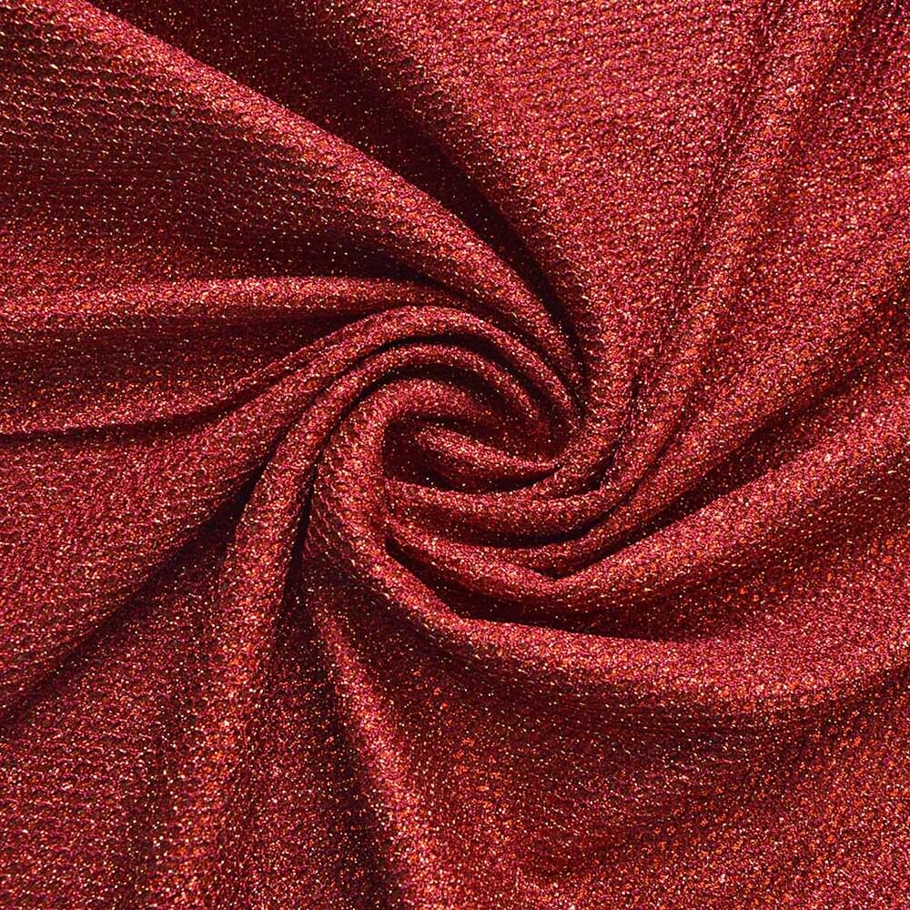 Ткань трикотаж блеск сетка Красный (11926)