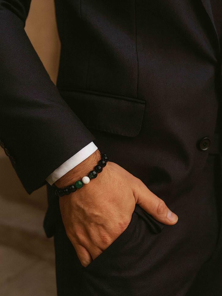 Браслет для мужчин из агата (4557)