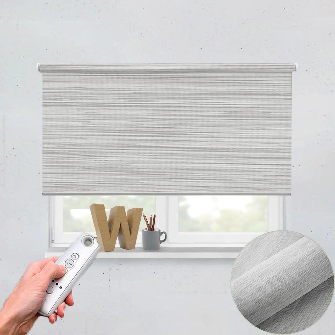 Рулонна штора автоматична Wenster Spirit D.O. Grey 105х250 см з електродвигуном Сірий (i131219565) Рулонна штора автоматична Wenster Spirit D.O. Grey 105х250 см з електродвигуном Сірий (i131219565)