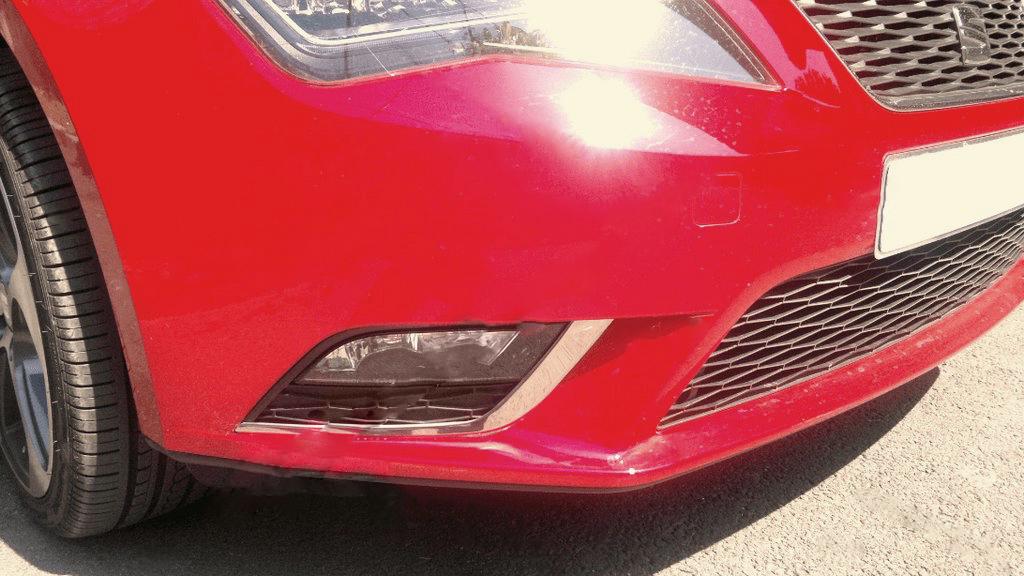 Накладки на противотуманки Carmos для Seat Ibiza 2010-2017 гг. нержавеющая сталь Хром