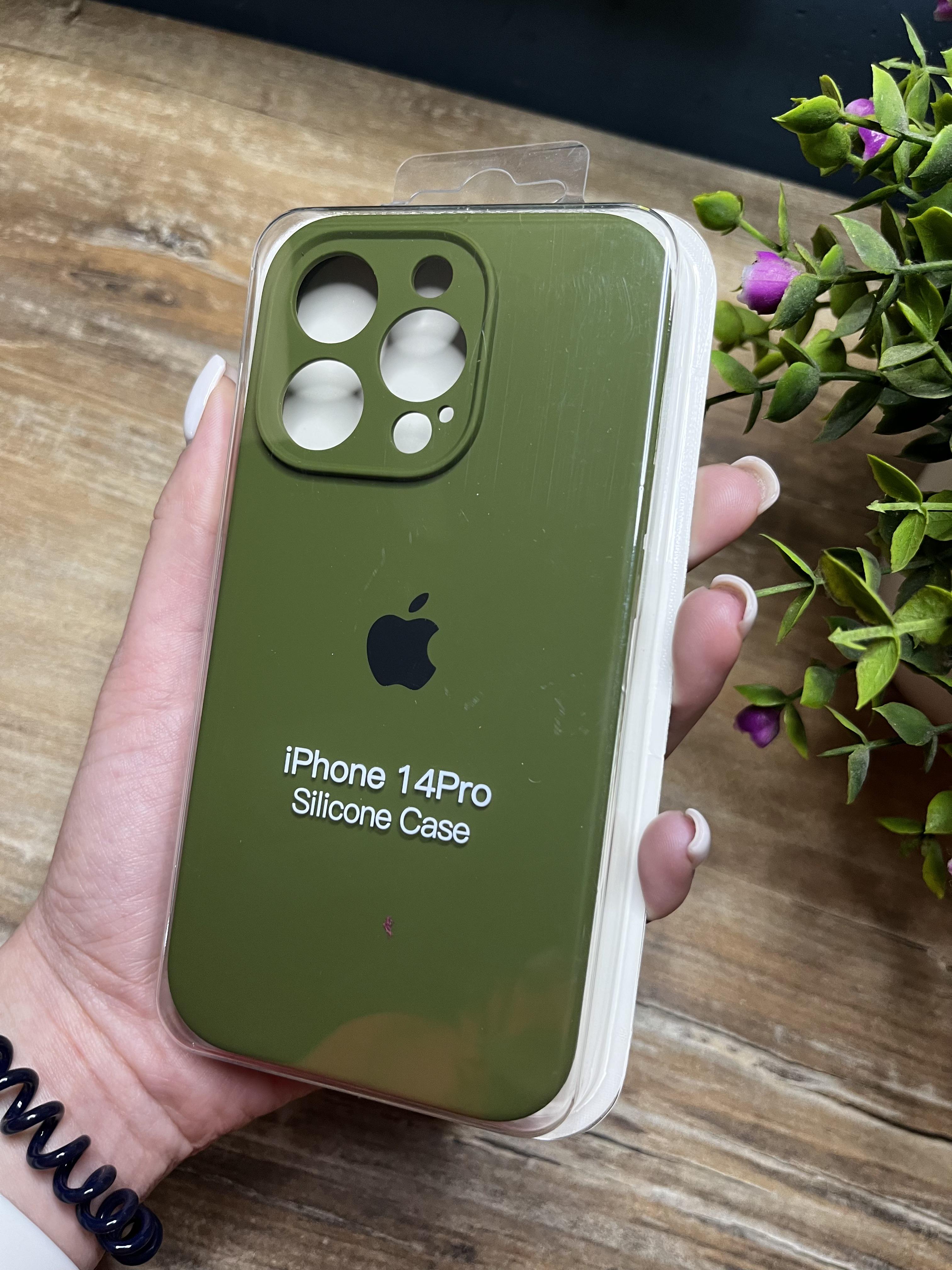 Чохол накладка на iPhone (Айфон) 14 Pro закритий низ та закрита камера silicone case full camera на apple - фото 1