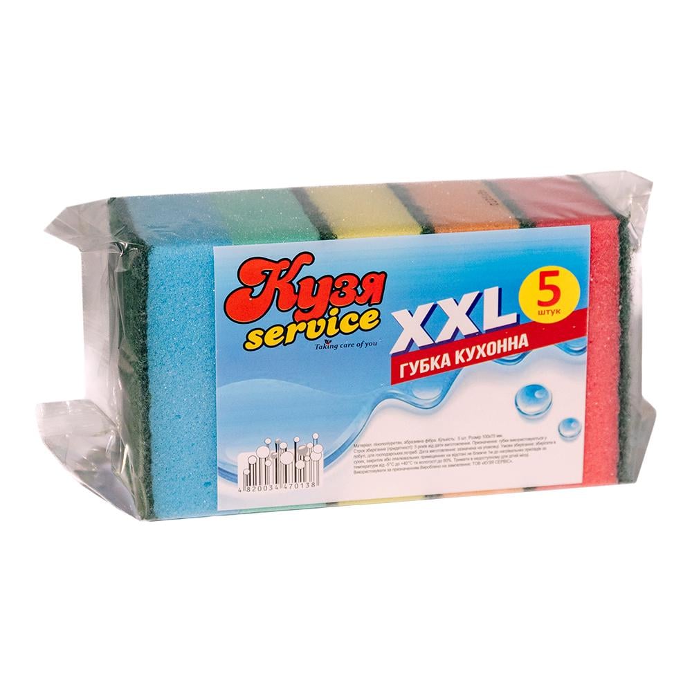 Губки кухонные двухсторонние Кузя KS-1084 5 шт. 10х7х3,5 см Разноцветный (29875817) Губки кухонные двухсторонние Кузя KS-1084 5 шт. 10х7х3,5 см Разноцветный (29875817)