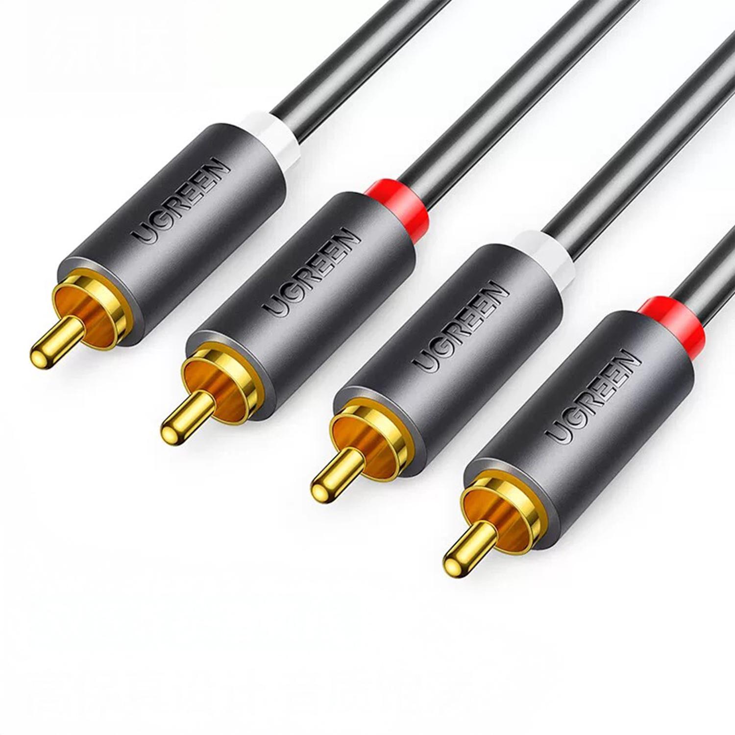 Аудиокабель 2xRCA UGREEN AV104 5 м Черный (10520)