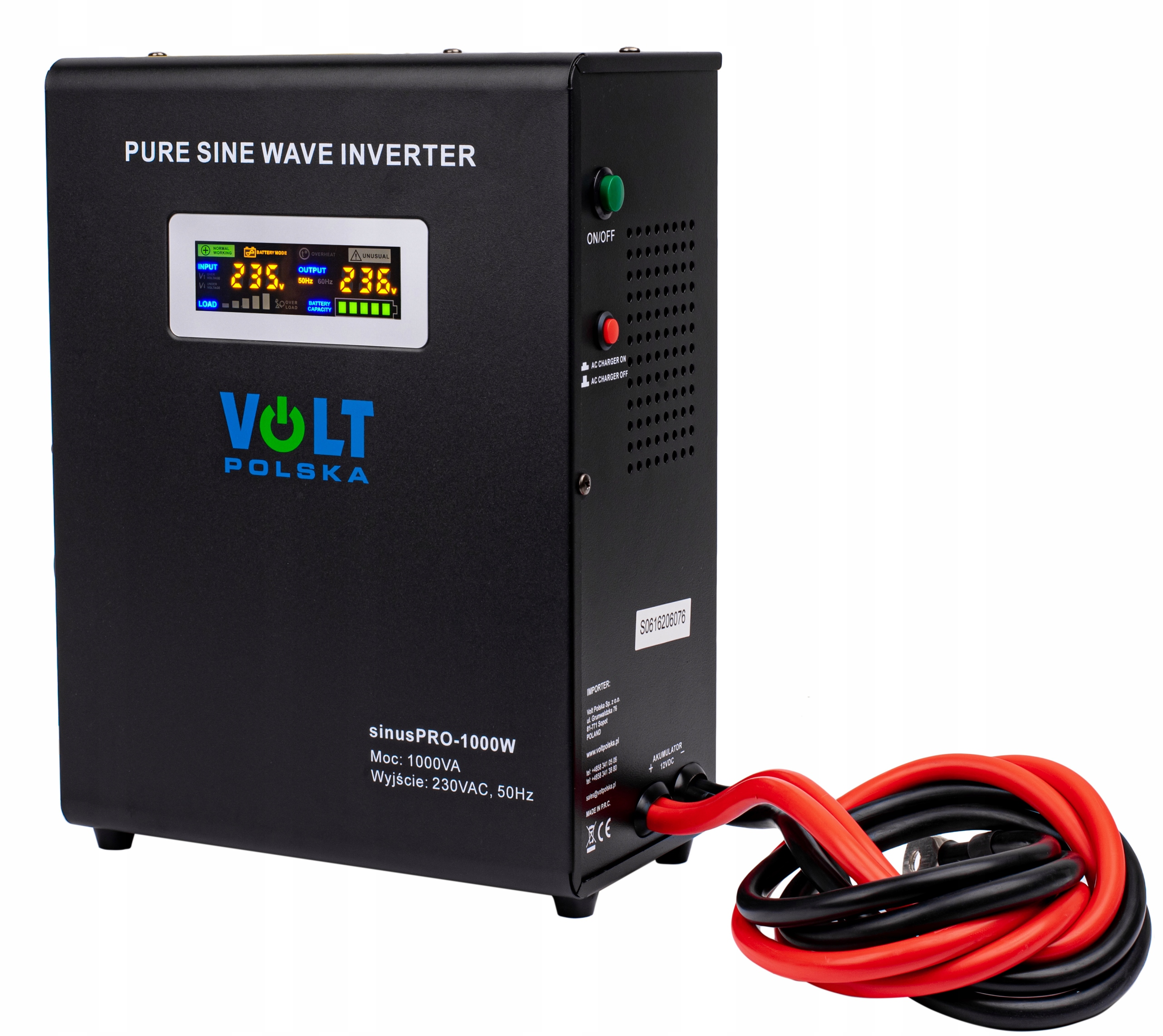 Источник бесперебойного питания VOLT POLSKA SinusPRO 1000W 12V с чистой синусоидой Источник бесперебойного питания VOLT POLSKA SinusPRO 1000W 12V с чистой синусоидой