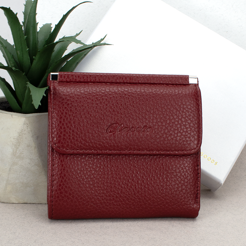 Кошелек женский кожаный Classic 8848A-15 Темно-красный (2112432629)