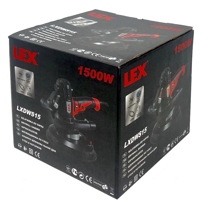 Шліфувальна машина для стель та гіпсокартону LEX LXDWS15 1500W - фото 6