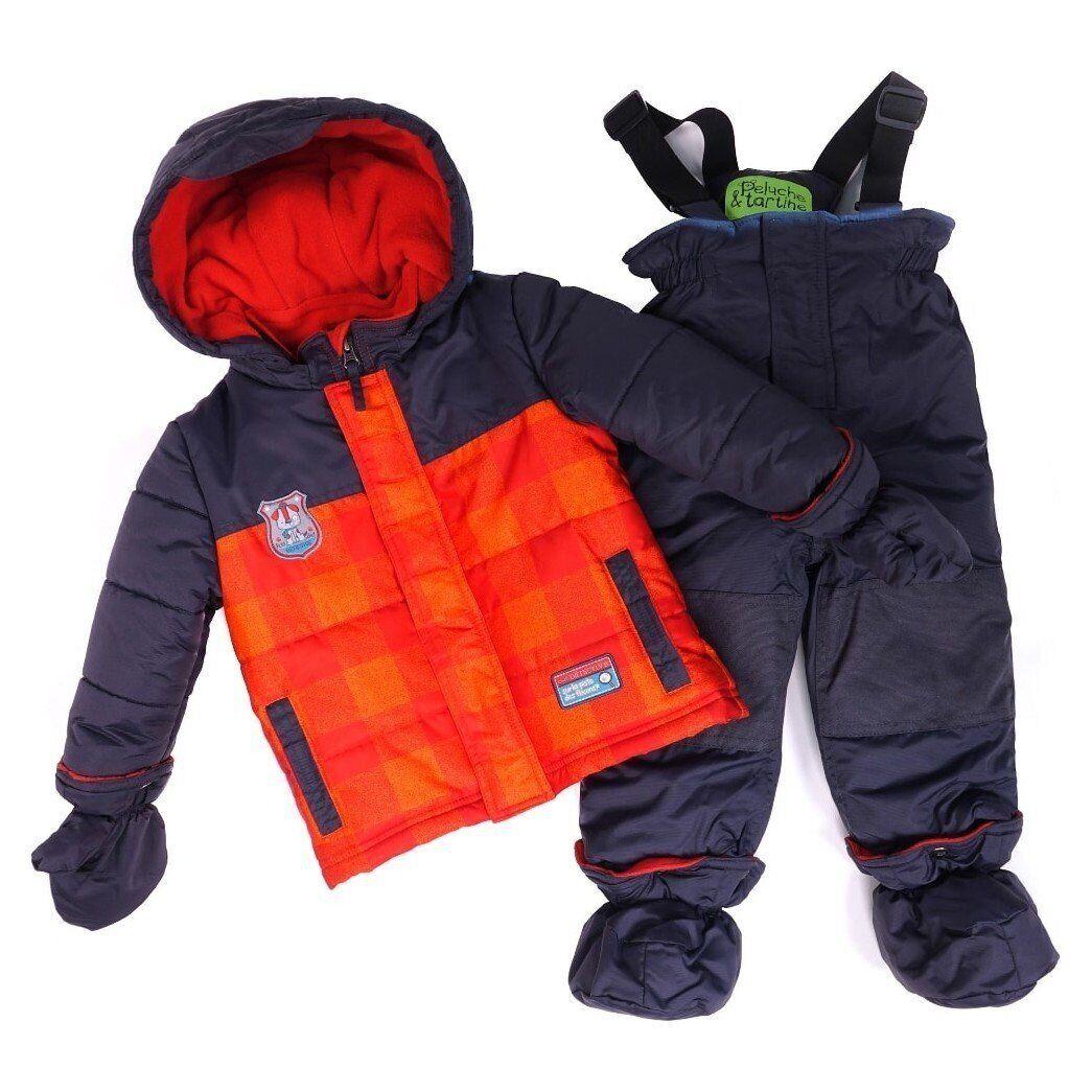 Дитячий зимовий комплект для хлопчика Peluche&Tartine F16M23BG 88-94 см Червоно-сірий (F16M23BG-Chili-24m)