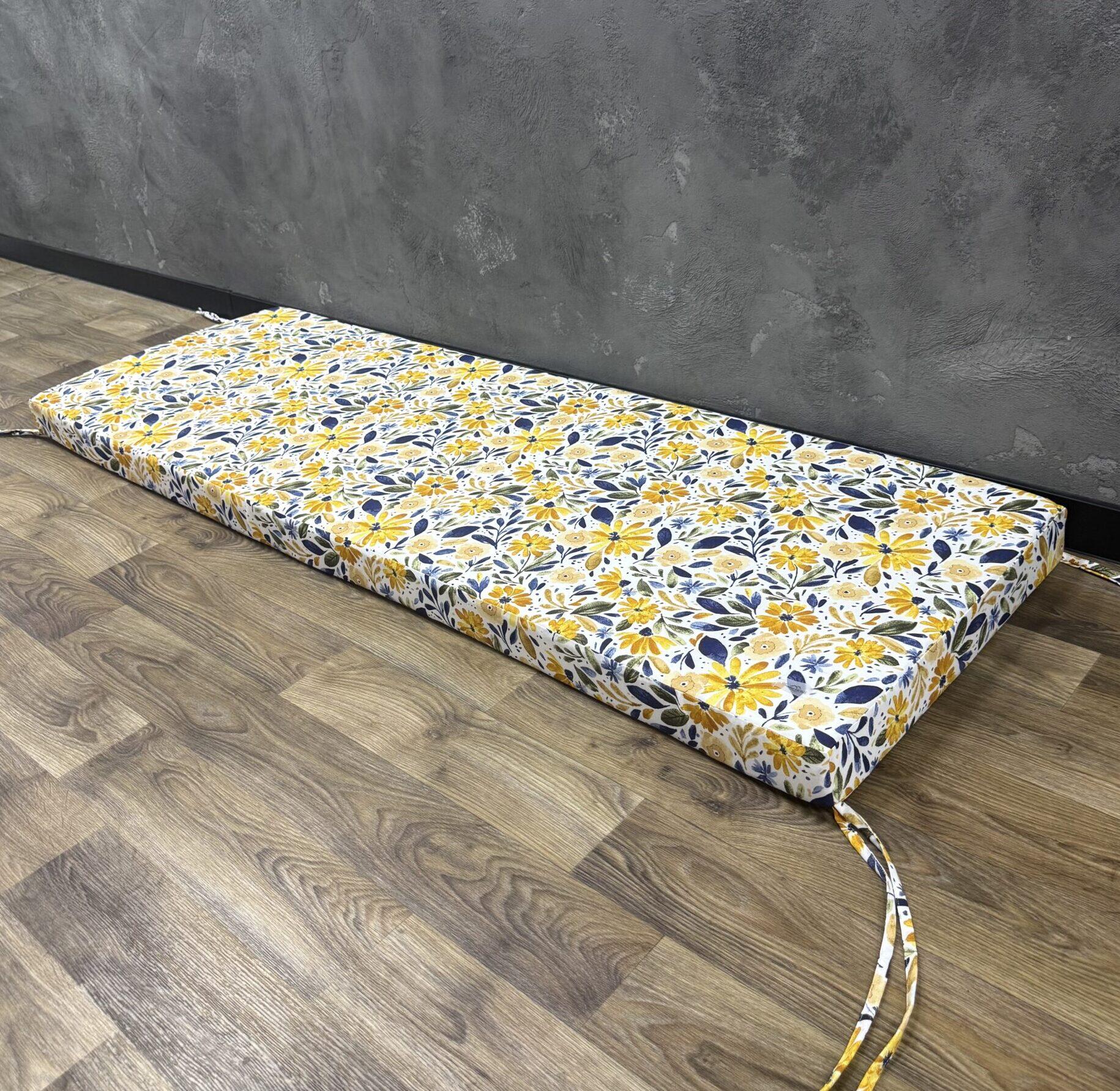 Матрас Comfort Home Herbarium на подоконник/каркасы/поддоны/садовая мебель панама 160х40х8 см