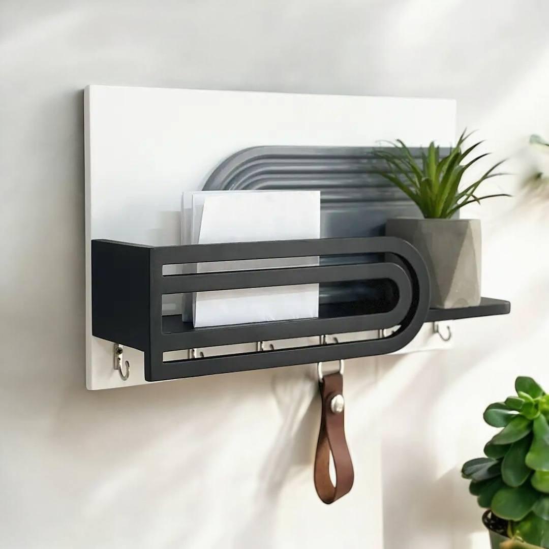 Ключниця настінна з поличкою в стилі арт-деко (444010) - фото 2 Ключниця настінна з поличкою в стилі арт-деко (444010) - фото 2