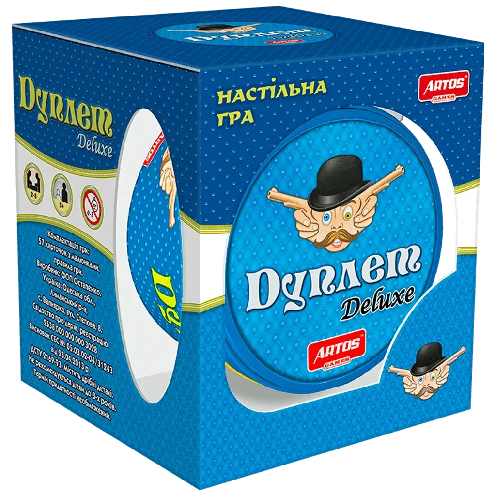 Игра настольная карточная ARTOS GAMES Дуплет Deluxe GAG10036 Разноцветный (151-98-GAG10036)