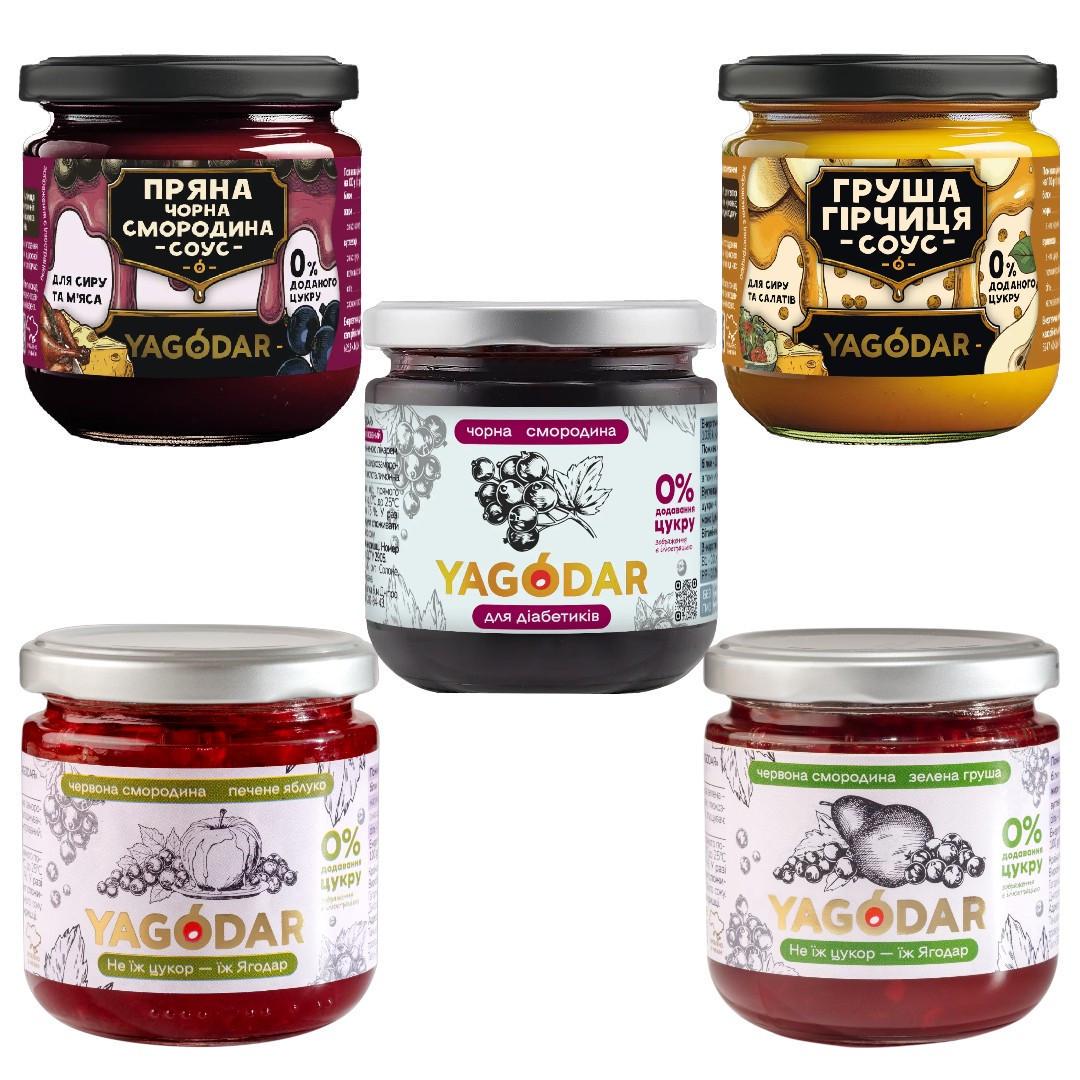 Набор джемов и соусов YAGODAR Традиции без лишних калорий и сахара (2486000001) - фото 2