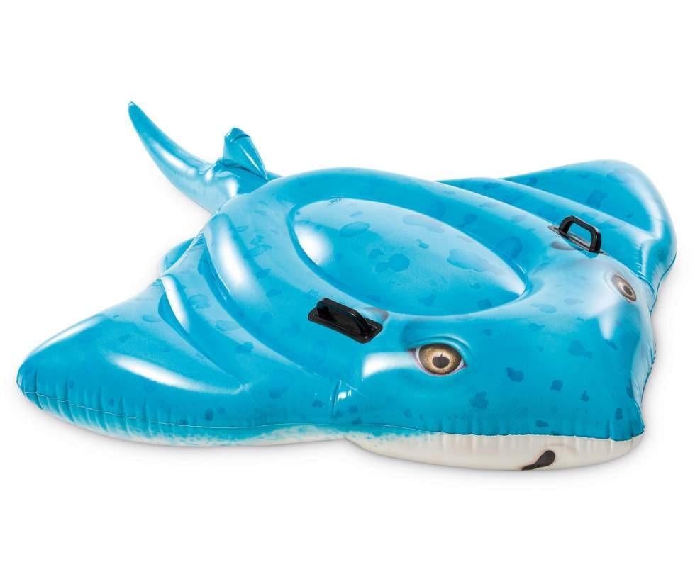 Пліт надувний Intex Блакитний скат із ручками 1,85x1.45 м (57576NP)