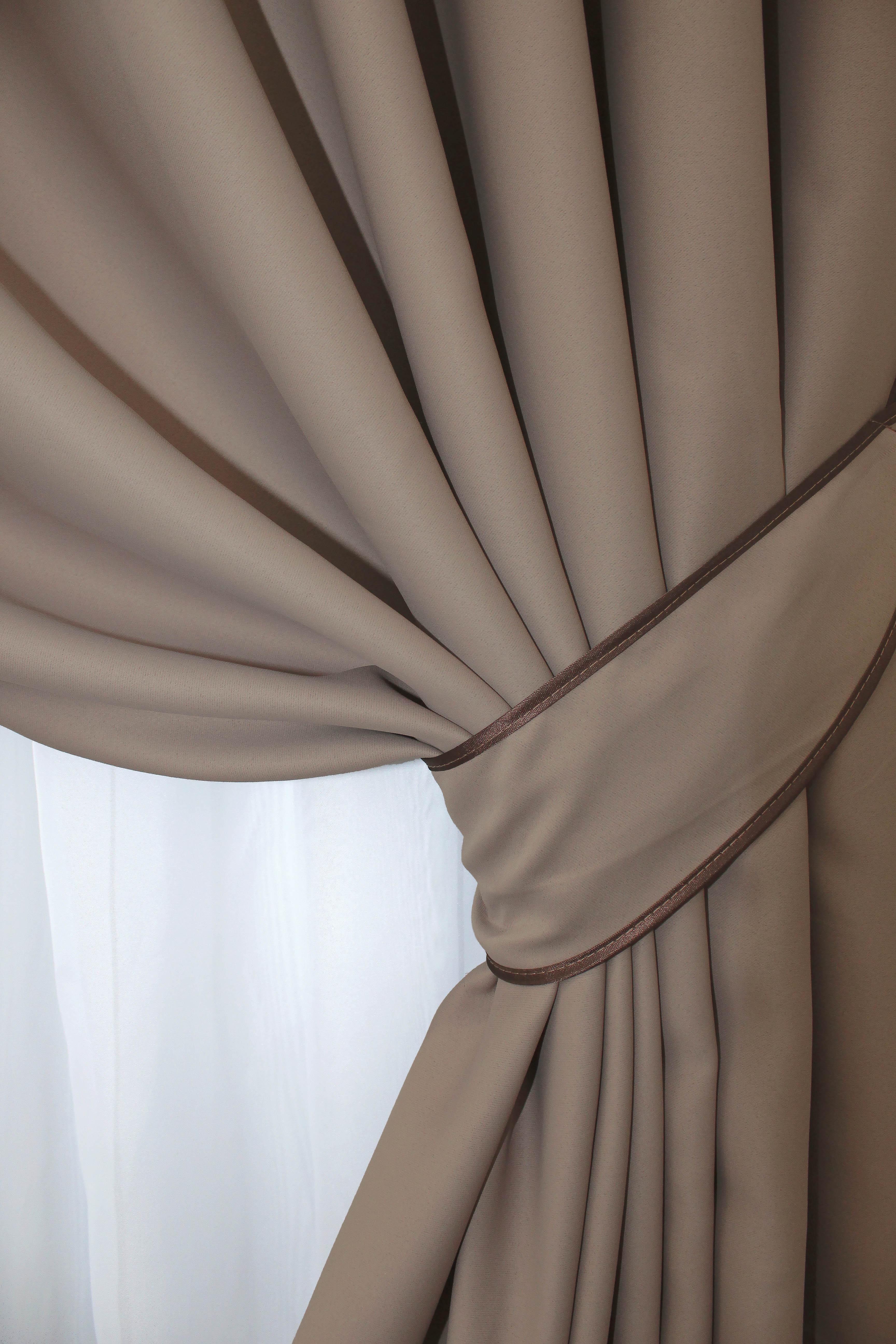 Комплект готових штор VR-Textil Блекаут Bagema Rvs № 1289 150х270 см 2 шт. Какао (33-0147) - фото 5 Комплект готових штор VR-Textil Блекаут Bagema Rvs № 1289 150х270 см 2 шт. Какао (33-0147) - фото 5