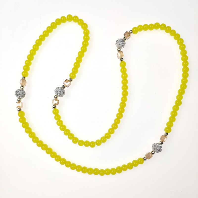 Браслет четки 90 см Желтый (С1302)