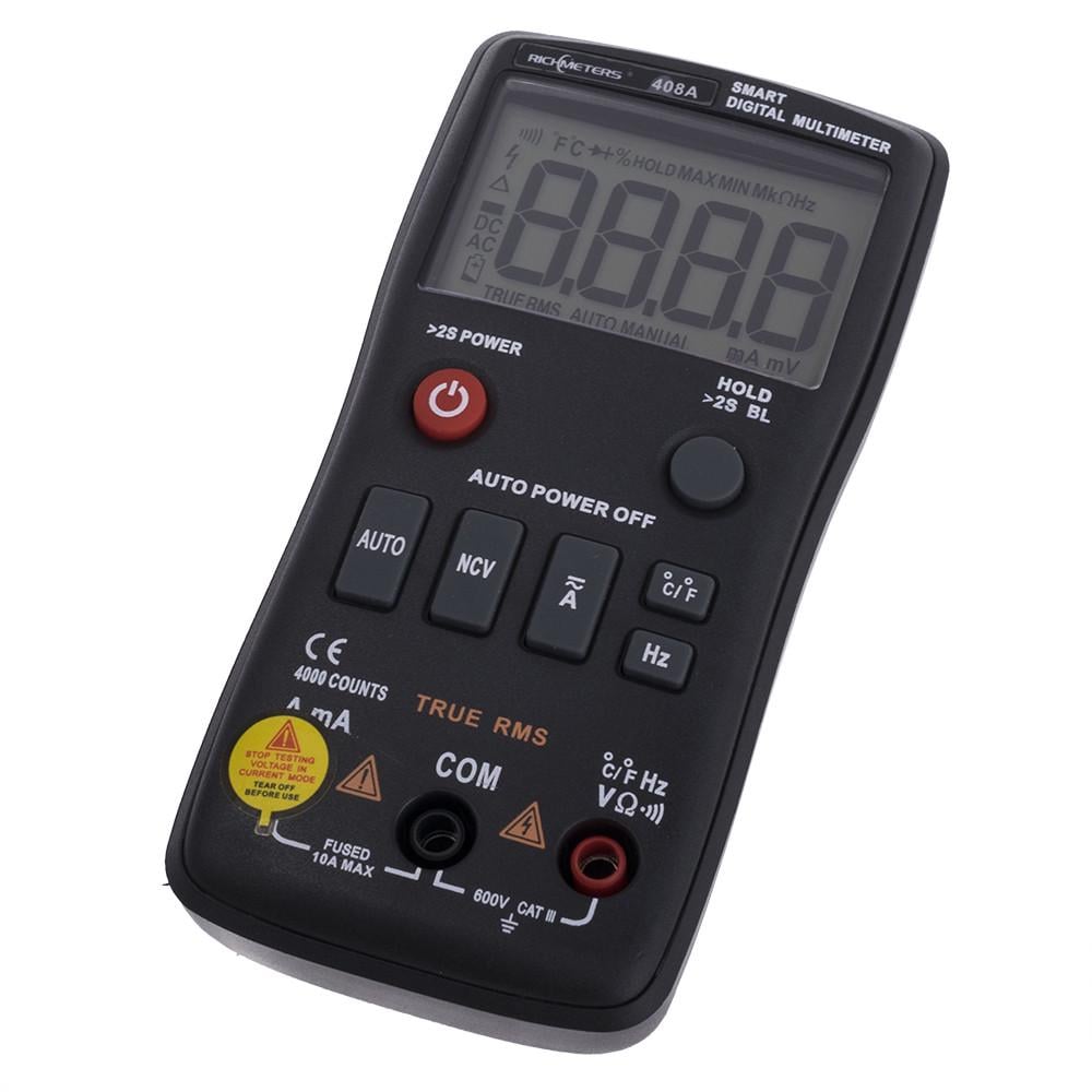 Мультиметр цифровой True RMS с NCV-детектором Richmeters RM408A автоматический Черный (168-31-167-963)