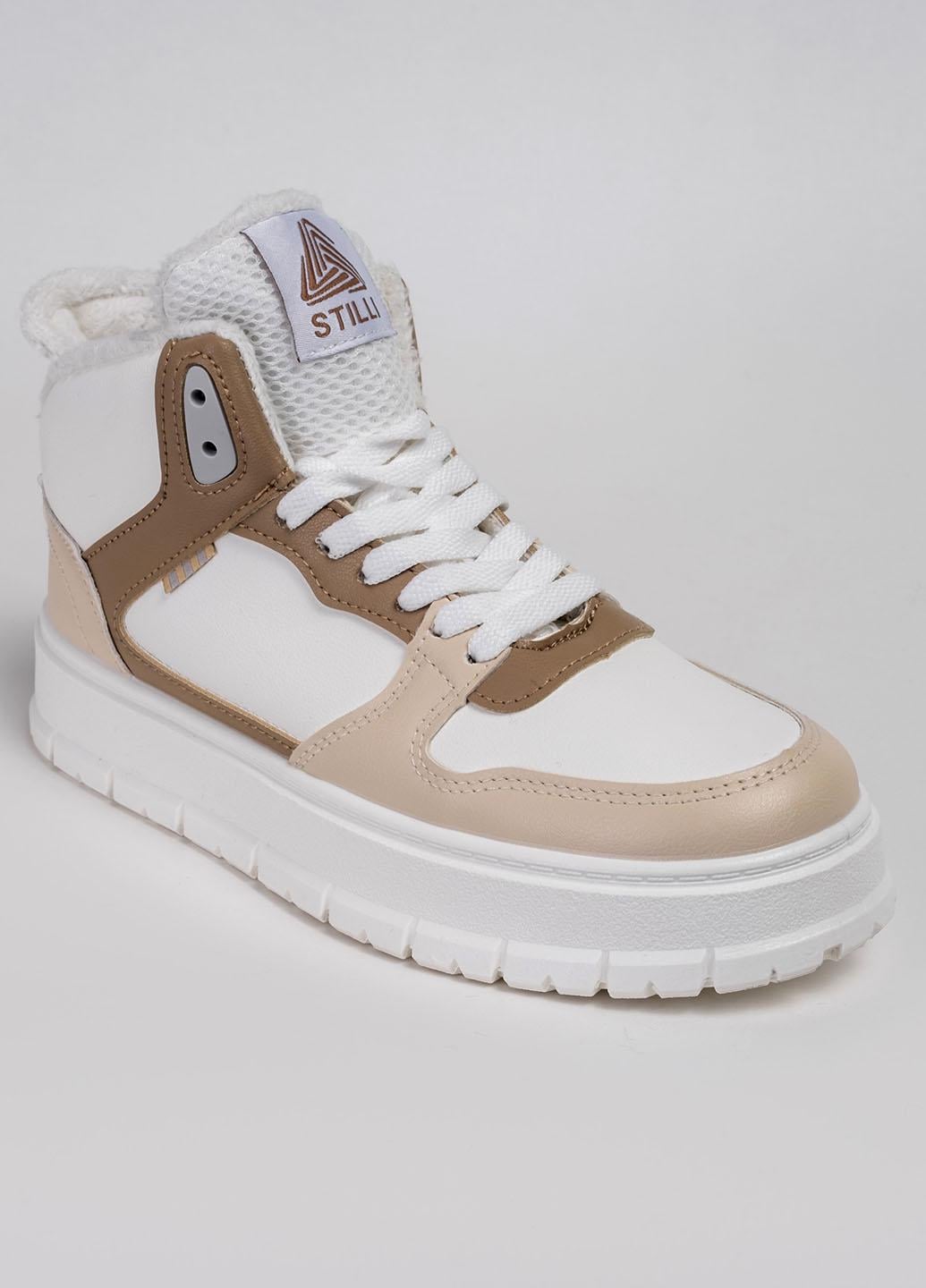 Кеды зимние высокие р. 36 Белый/Бежевый (341115_36)