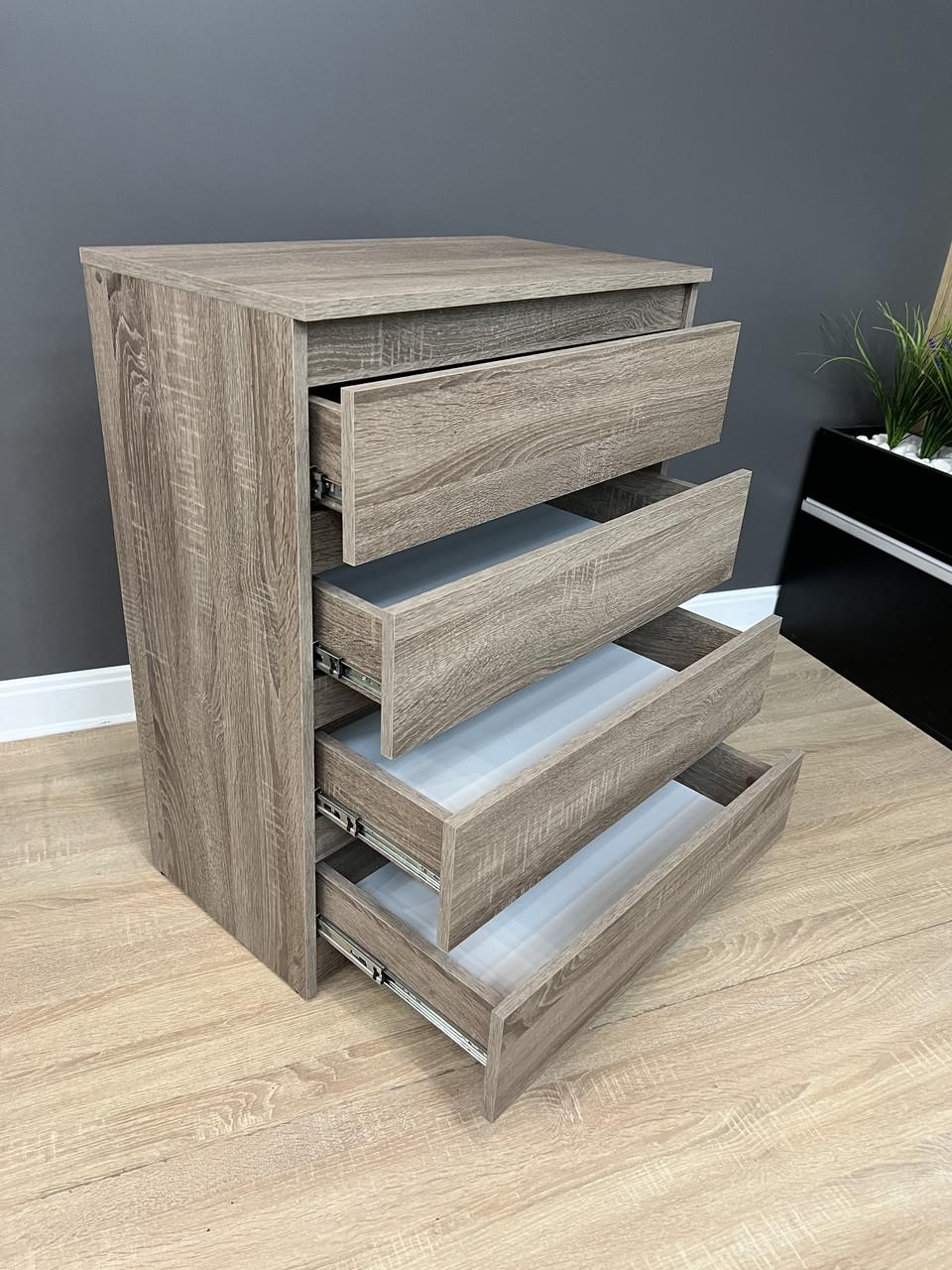 Комод Кватро 4 шухляди 700х860х380 мм Дуб сонома трюфель - фото 3 Комод Кватро 4 шухляди 700х860х380 мм Дуб сонома трюфель - фото 3