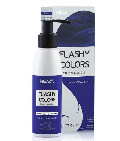 Маска тонирующая для волос Neva Flashy Colours Electric Blue 100 мл Синий электрик - фото 1