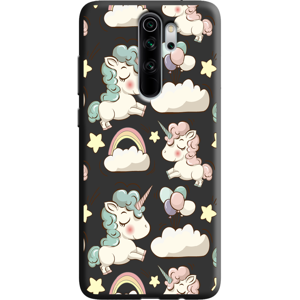 Чехол Boxface Xiaomi Redmi Note 8 Pro Unicorns Черный силикон (38222-cc2-38664)