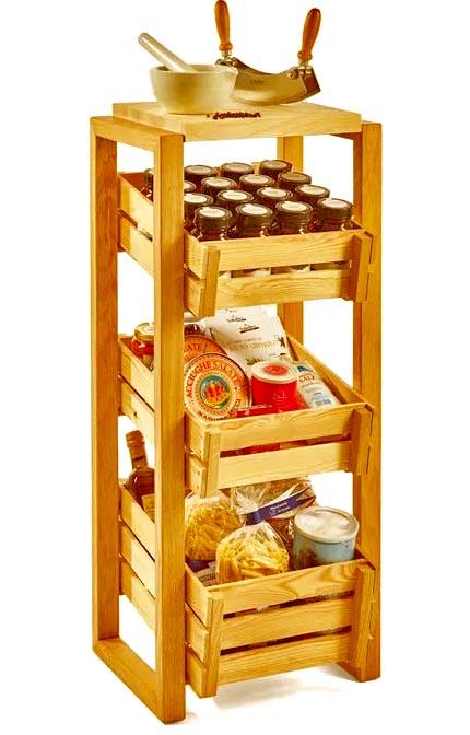 Стеллаж для овощей и фруктов из дерева Поринда Карри (ЯХТ-014003)