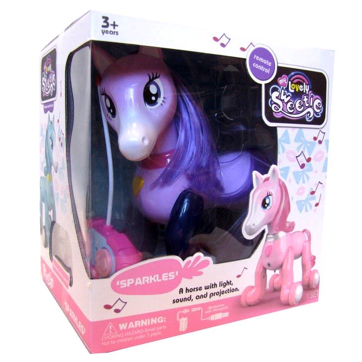 Пони-лошадка на пульте управления Jia Yu Toy с проектором Фиолетовый (058178) - фото 5 Пони-лошадка на пульте управления Jia Yu Toy с проектором Фиолетовый (058178) - фото 5