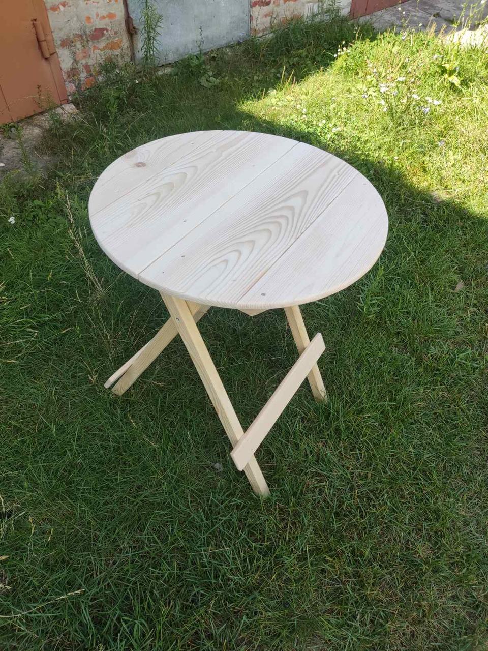 Столик деревянный круглый СОСНА без окрашивания 50 см (28429648) - фото 2 Столик деревянный круглый СОСНА без окрашивания 50 см (28429648) - фото 2