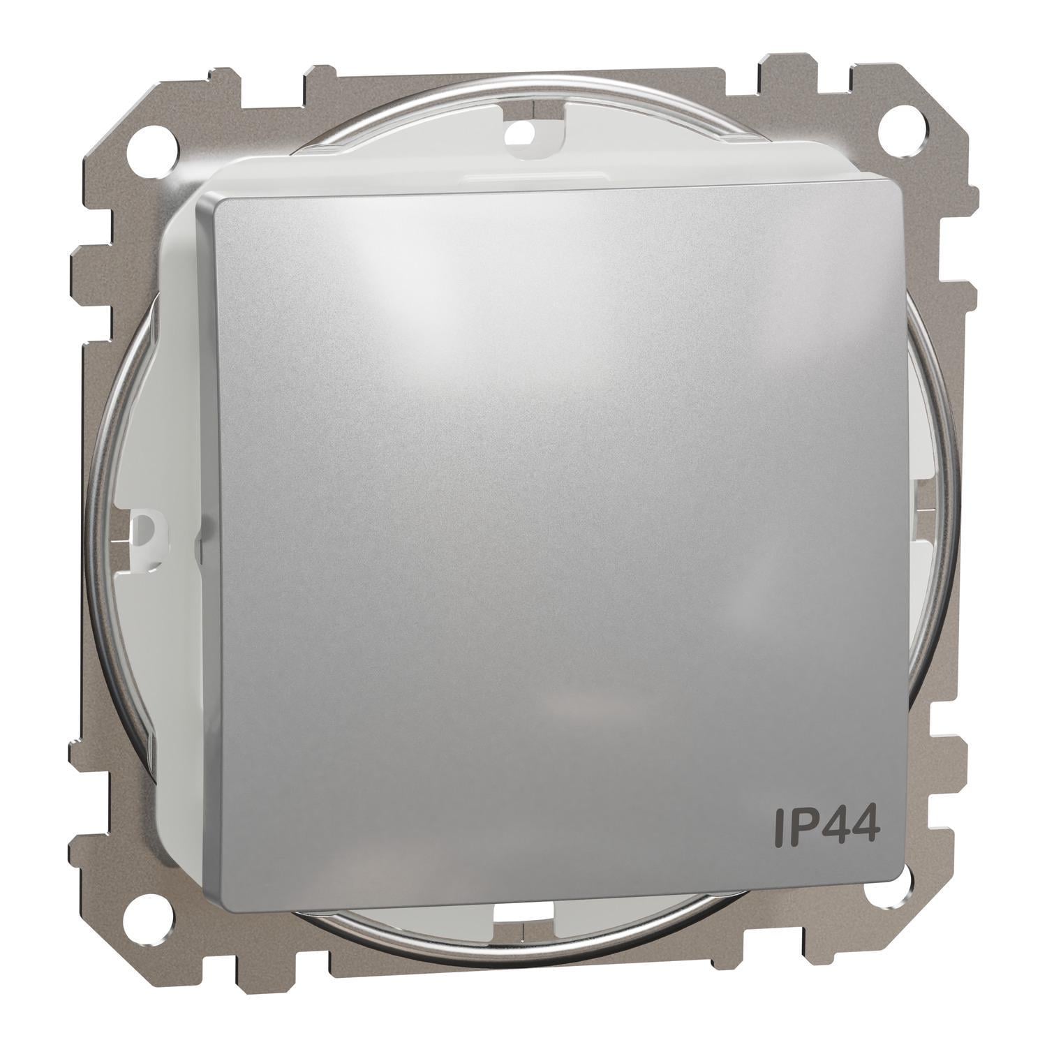 Переключатель Schneider Electric с защитой IP44 Sedna Design & Element Алюминий (SDD213106)