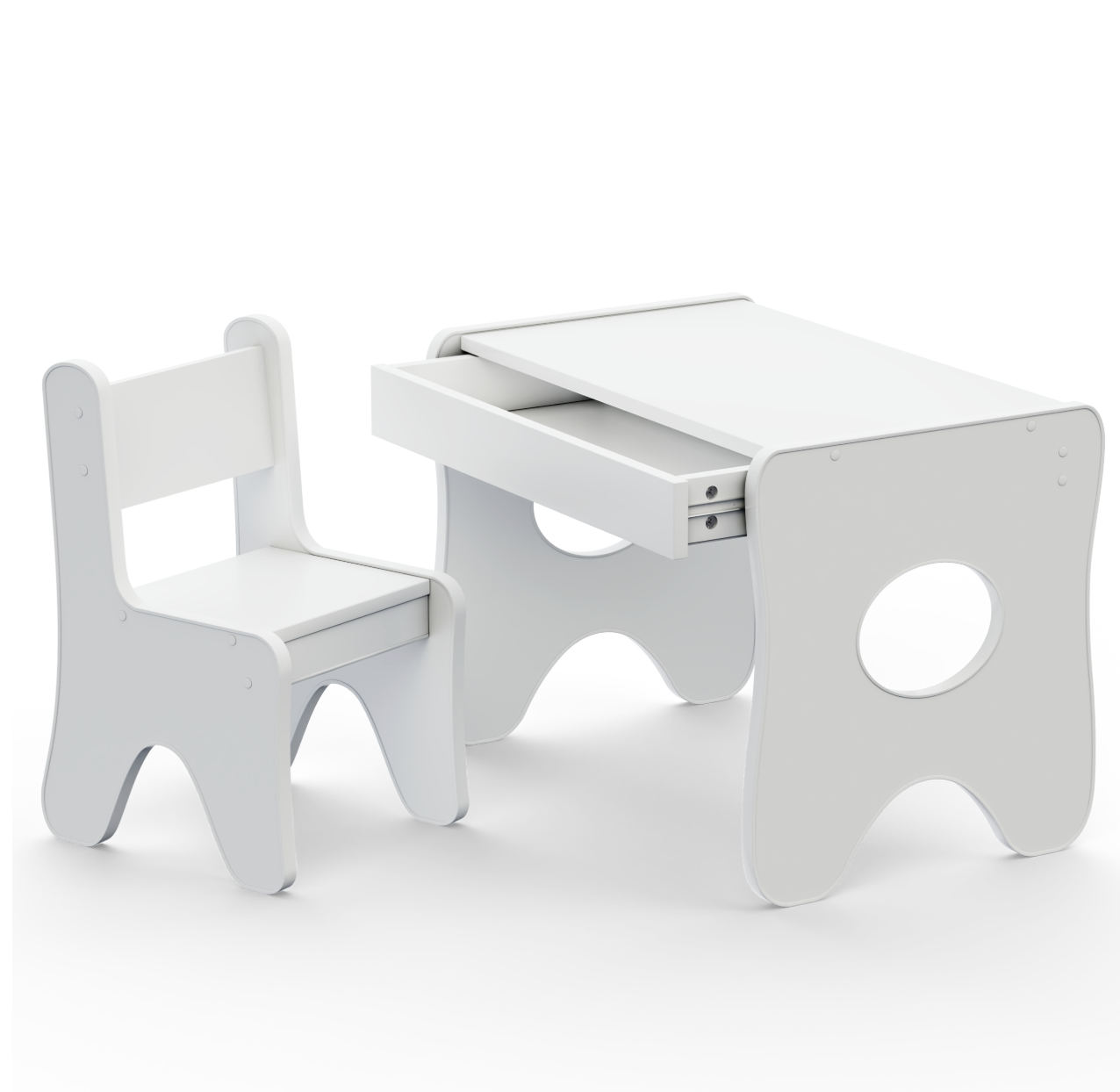 Стільчик для дитячої кімнати 55х37х33 см Білий - фото 2 Стільчик для дитячої кімнати 55х37х33 см Білий - фото 2