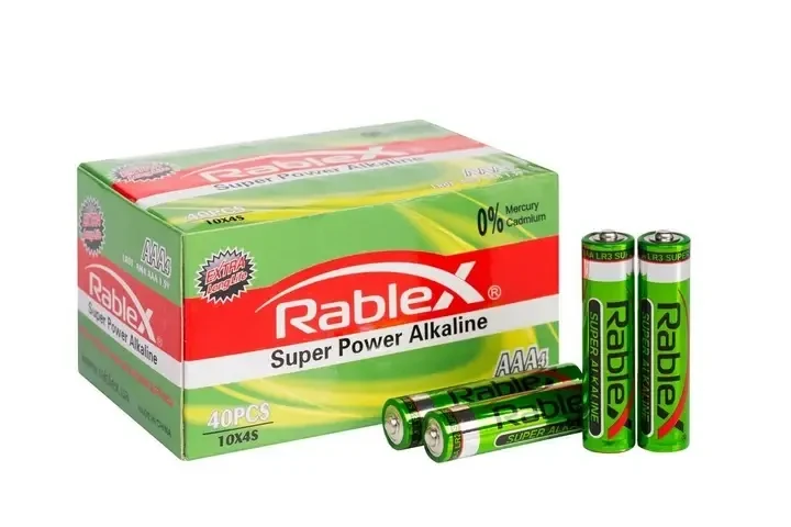 Батарейки Rablex Alkaline AAА/LR03 40 шт./уп. Батарейки Rablex Alkaline AAА/LR03 40 шт./уп.