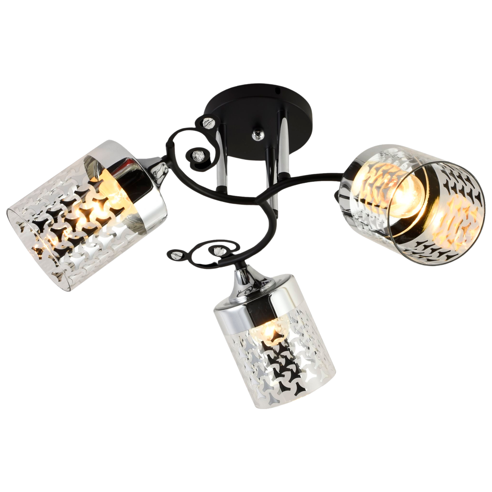 Люстра декоративная Valeso V XA1435/3 на 3 плафона Black/Chrome